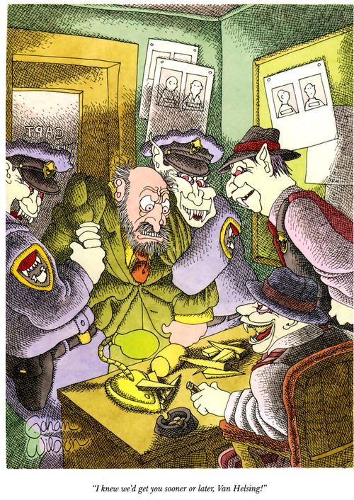 "I knew we'd get you sooner or later, Van Helsing!"