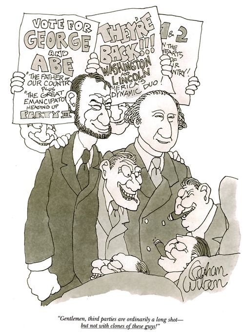 "Gentlemen, third parties are ordinarily a long shot—but not with clones of these guys!"