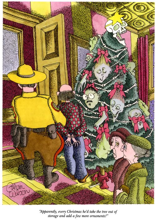 "Apparently, every Christmas he'd take the tree out of storage and add a few more ornaments!"