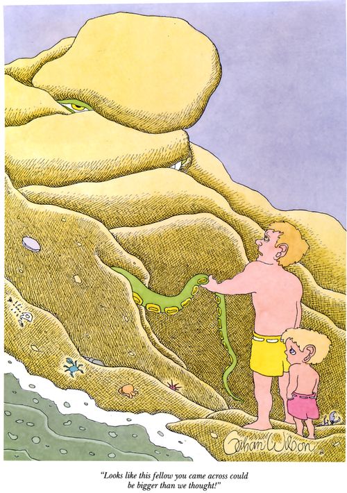 "Looks like this fellow you came across could be bigger than we thought!"