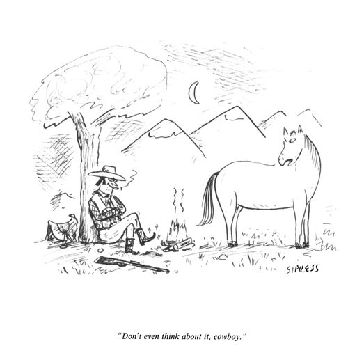 "Don't even think about it, cowboy."