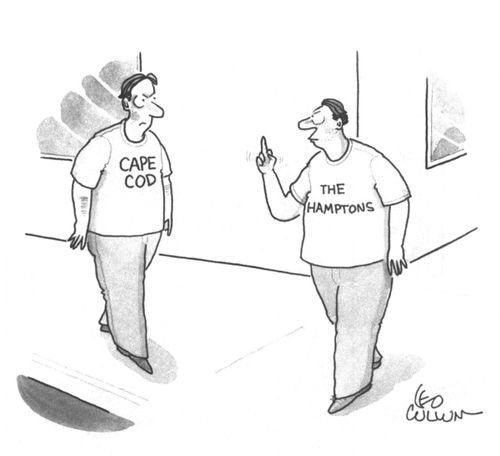 The rivalry between the Hamptons and Cape Code spills over.