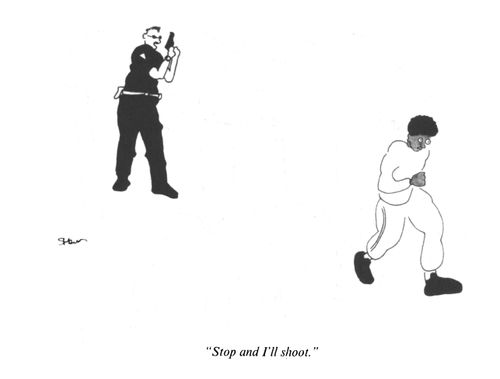 "Stop and I'll shoot."