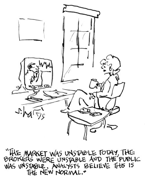  "The market was unstable today, the brokers were unstable and the public was unstable. Analysts believe this is the new normal."