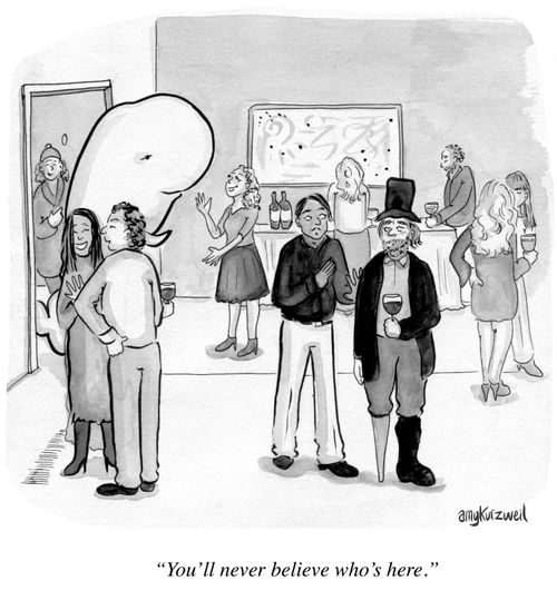 "You'll never believe who's here."