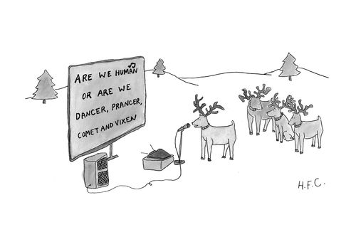 Are we human or are we Dancer, Prancer, Comet and Vixen