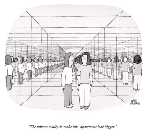 "The mirrors really do make this apartment look bigger."