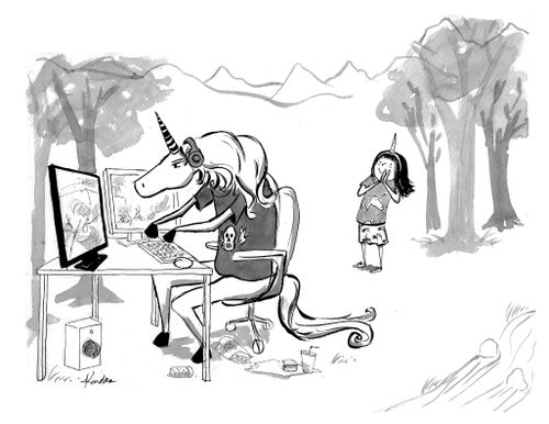 Unicorn in the Woods