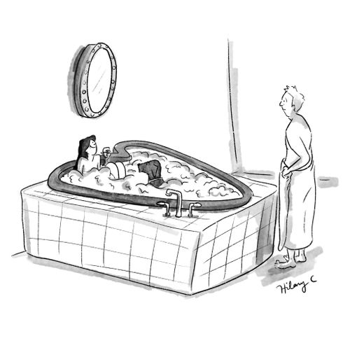 "Try not to ruin the mood by thinking about how much water we're wasting."