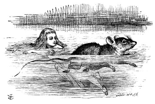 Alice in Wonderland - Alice Swims with Mouse