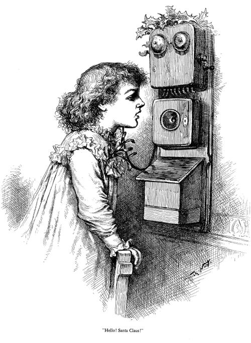 Girl on the Phone to Santa Claus