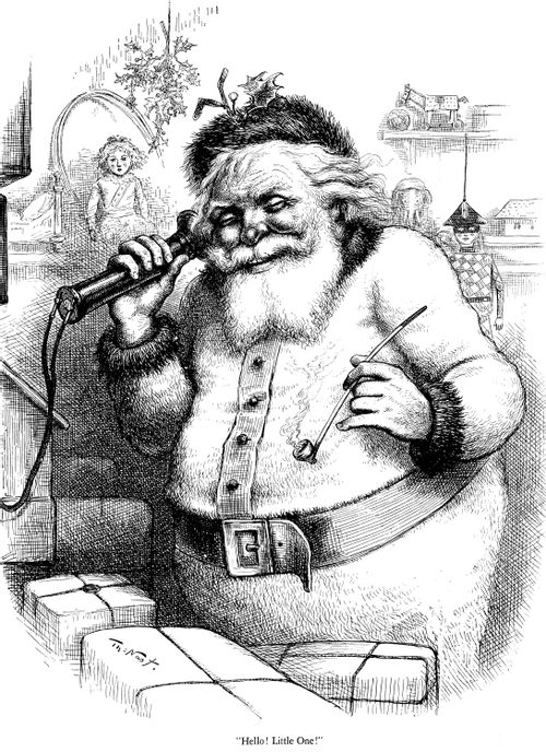 Santa Clause answers Girl's Phone Call