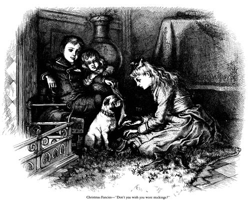 Children with Dog on Christmas Eve