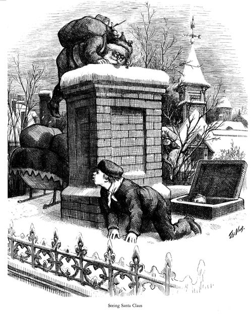 Santa Caught on the Roof-top