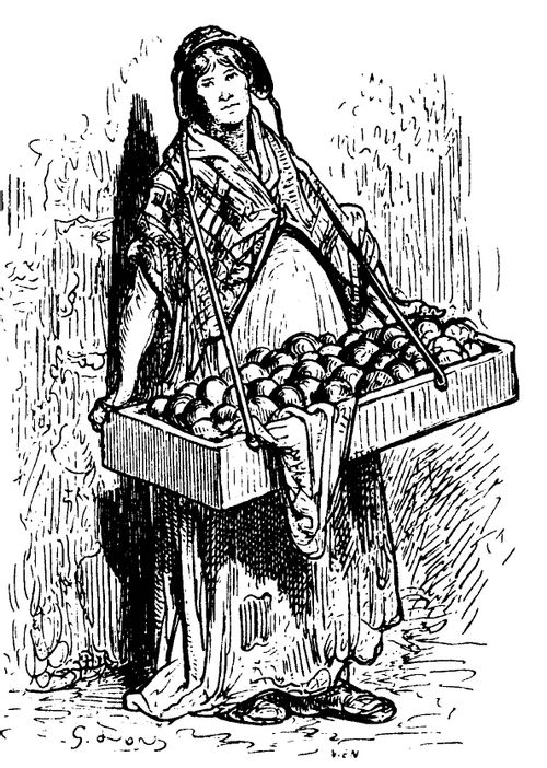 Orange-Woman on London Street