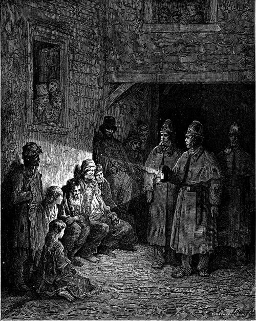 Superintendent on Night Patrol in Whitechapel Slums