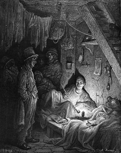Lascar Woman in Whitechapel Opium Den