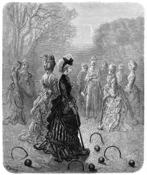Ladies Playing Croquet