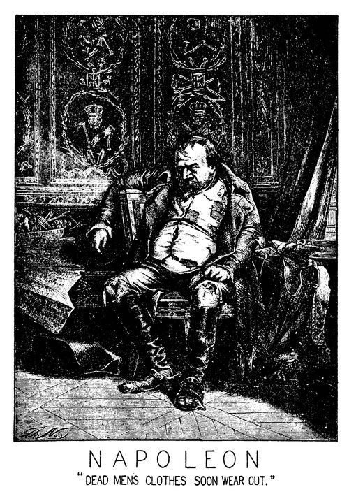 Napoleon III - 'Dead Men's Clothes Soon Wear Out'- A Parody on 'Napoleon I, after Waterloo'