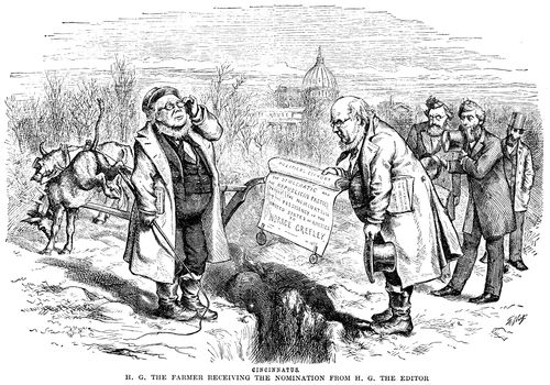 Horace Greeley (NY Tribune Editor) Offers himself the Candidacy in the 1872 Presidential Election