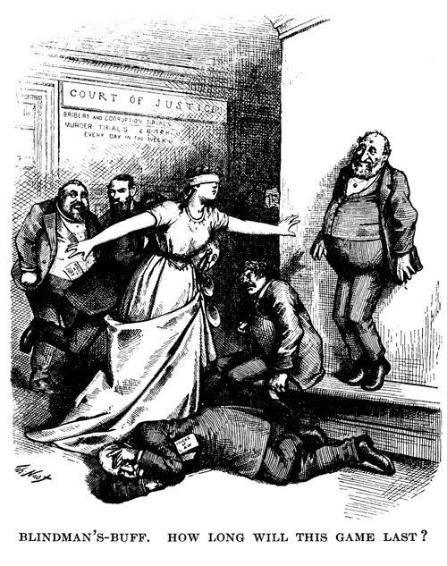 Tweed and Erie Rings Playing Blindman's Bluff with Justice