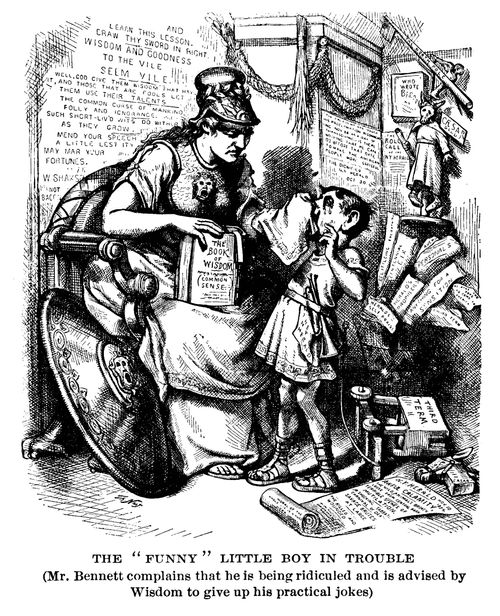 Hoaxer James Bennett (NY Herald Editor) as 'The Funny Little Boy in Trouble'