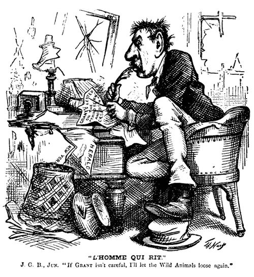James Bennett (NY Herald Editor) Contemplates further attacks on Grant, referring to his 'Wild Animals Hoax'