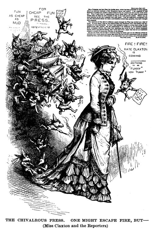 Actress Kate Claxton and Press Satire after Repeated Fires