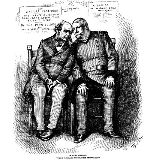 General Hancock at odds with Senator Randolph, dismissing Tariff Reform as a 'Local Question'