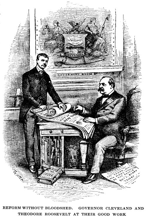 Republican Theodore Roosevelt and Democratic NY Governor Grover Cleveland United in Reform