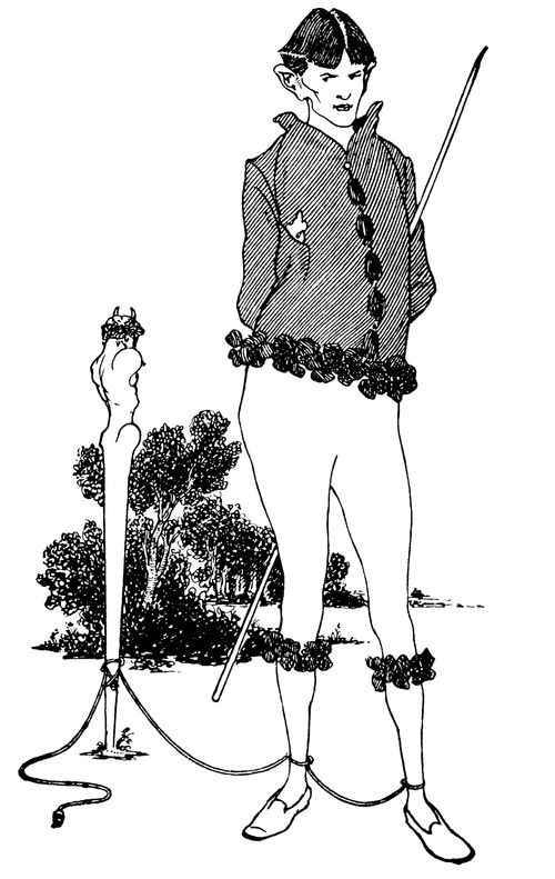 A Footnote - Self Portrait of Beardsley, Bound to the God of Nature