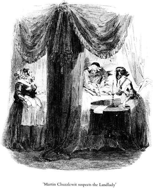 Old Martin Chuzzlewit Suspects the Landlady without Reason