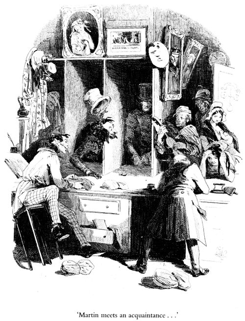 Martin Meets Montague Tigg in the Pawnbroker's Shop