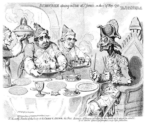 English Radicals Prepare a Welcome Feast for Jacobin General Dumouriez