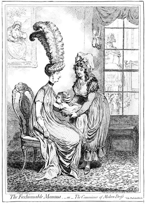 'The Fashionable Mamma, or The Convenience of Modern Dress'