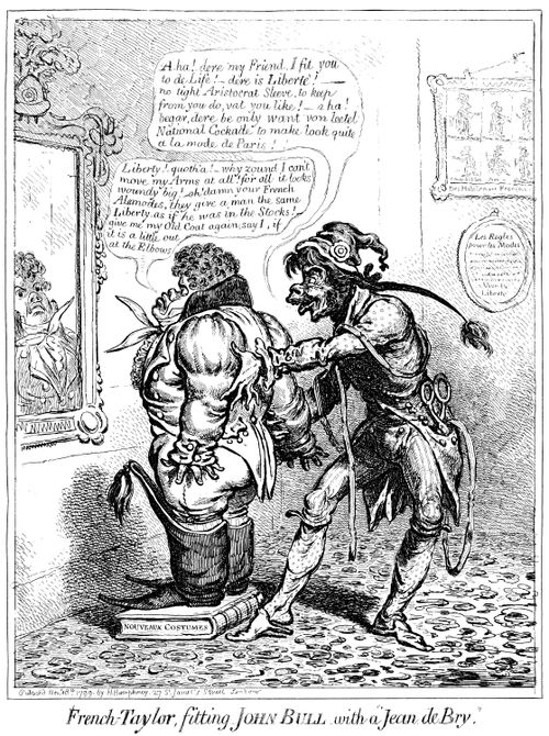 French Fashions are Ill-Fitting for John Bull