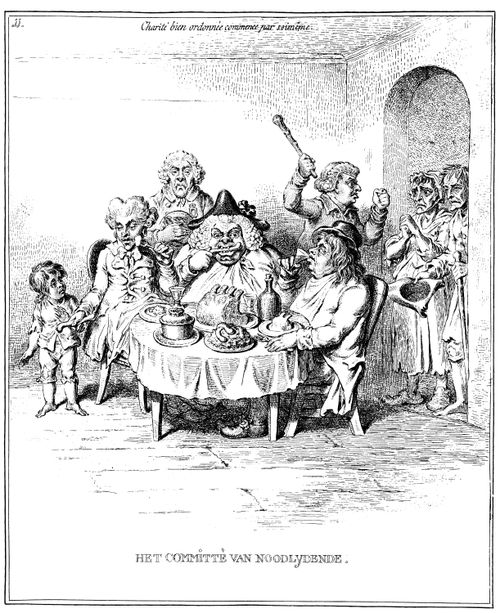 'Committee of Public Assistance' Meeting in Occupied Holland (Propaganda Print)