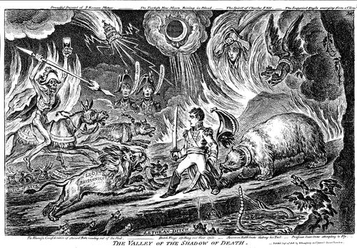 Napoleon, Beset by Enemies, Enters the 'Valley of the Shadow of Death'
