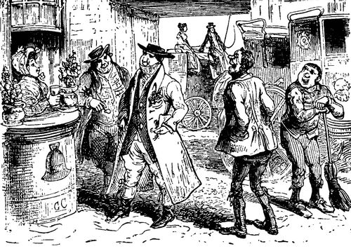 An English Coachman Swaggers Down the Street