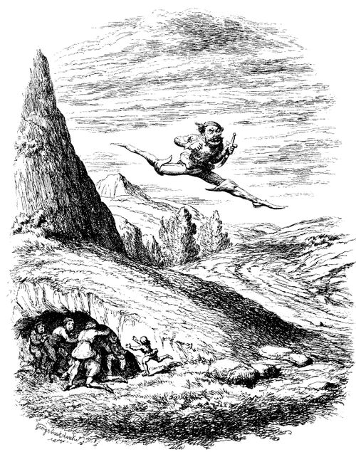 Fairy Library - Giant Ogre in Seven League Boots Pursues Children