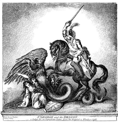 George III, as St George, Vanquishes Napoleon, the Dragon