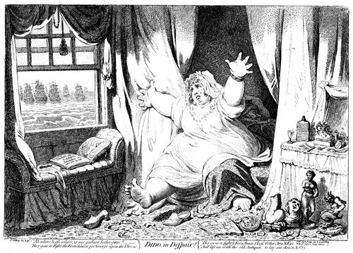 Lady Hamilton, as Dido, Laments Depature of 'Aeneas', Lord Nelson.