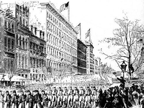 Beginning of Civil War - 7th Regiment March Down Broadway