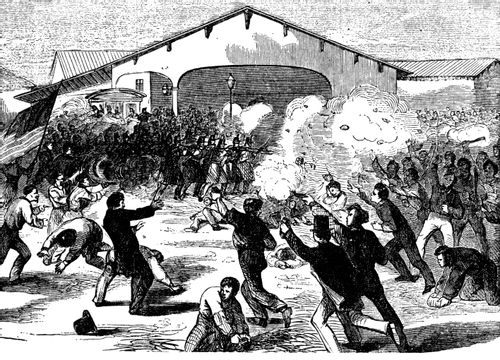 Mob Attacks the 6th Massachusetts at Baltimore Train Station