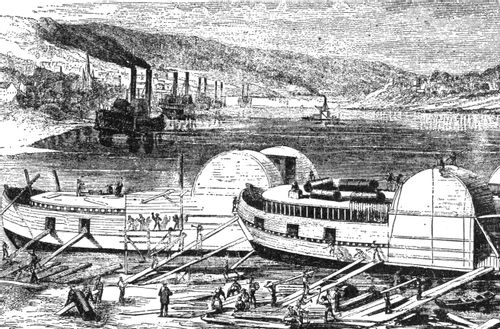 Union Gunboats Fitting out at Cincinnati for Service on Mississippi
