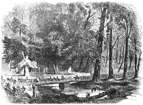 Gen. Halleck's Forces Corduroying Roads to Corinth, Mississippi