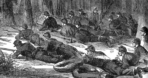 The Army of the Potomac - Outlying Picket in the Woods