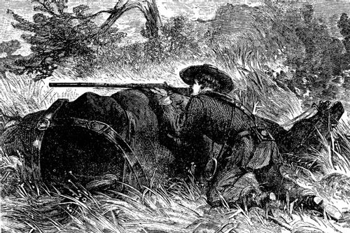 Army of the Potomac Facing Lee in Virginia- Sniper Improvises a Rifle Rest