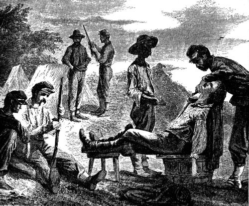 General Meade's Army, Near Culpepper - Shaving in Camp