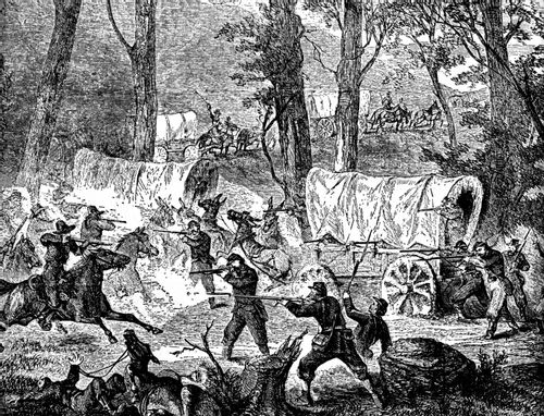 Tennessee Front - Rebel Cavalry Attack a US Supply Train Nr Jasper